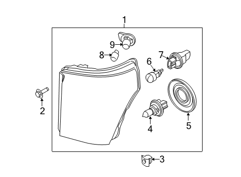 2014 Ford F-250 Super Duty Bulbs Diagram 4 - Thumbnail