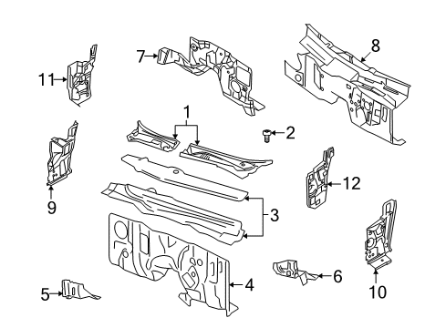 2011 Lincoln Town Car Cowl Diagram