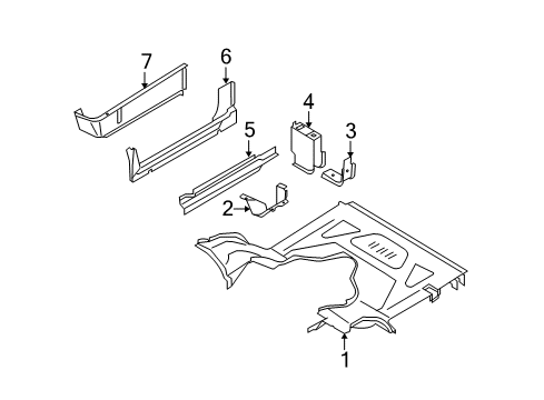 2012 Ford E-150 Front Floor Diagram