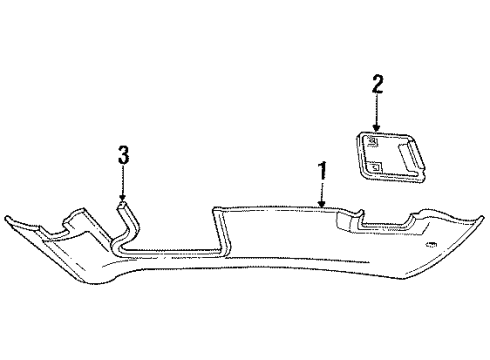 1998 Lincoln Mark VIII Sunvisor Assembly Diagram for F7LZ6304104AAQ