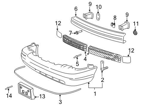 2005 Ford Crown Victoria Front Bumper Diagram