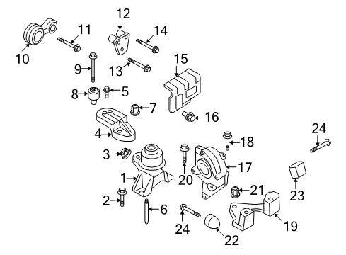 2006 Lincoln Zephyr Engine & Trans Mounting Diagram