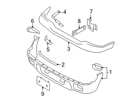 2004 Ford Ranger Front Bumper Diagram