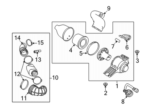 2015 Ford E-350 Super Duty Air Inlet Diagram