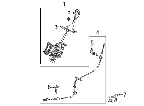 2013 Ford Escape Gear Shift Control - AT Diagram