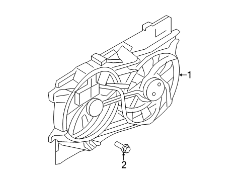 2017 Ford Flex Cooling System, Radiator, Water Pump, Cooling Fan Diagram 1 - Thumbnail