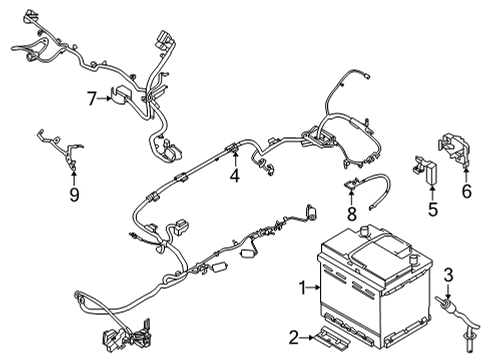 2023 Ford Maverick WIRE - BATTERY - ELECTRIC VEHI Diagram for LX6Z-14290-QW