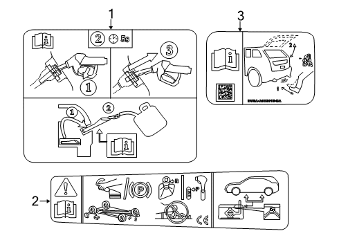 2022 Lincoln Corsair Information Labels Diagram