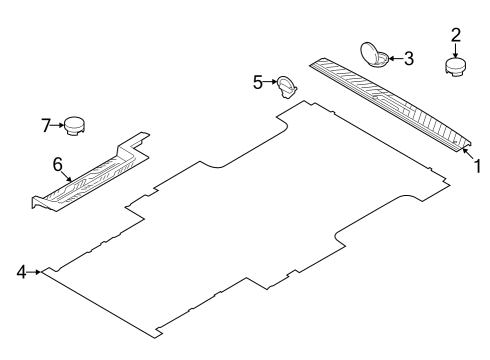 2023 Ford E-Transit Interior Trim - Rear Body Diagram 2 - Thumbnail