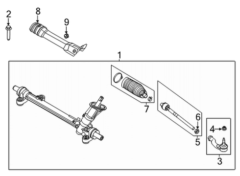 2023 Ford Bronco Sport Steering Column & Wheel, Steering Gear & Linkage Diagram 2 - Thumbnail