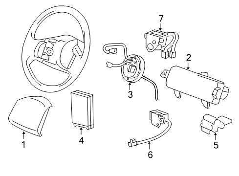 2004 Ford F-150 Air Bag Components Diagram