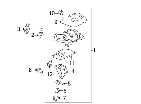 2012 Ford Edge Exhaust Manifold And Catalyst Assembly Diagram for BT4Z-5G232-C