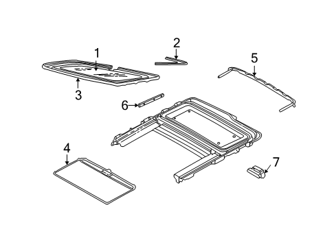 2004 Ford Focus Sunroof, Body Diagram 4 - Thumbnail