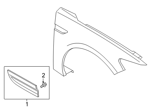 2018 Lincoln Continental Exterior Trim - Fender Diagram