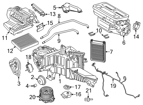 2018 Lincoln Navigator HVAC Case Diagram