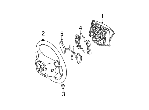 2004 Mercury Sable Steering Column, Steering Wheel & Trim Diagram