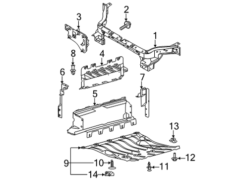 2021 Ford Mustang Mach-E SHIELD - ENGINE COMPARTMENT SP Diagram for LK9Z-6775-A