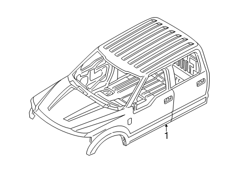 2018 Ford F-350 Super Duty Cab Assembly Diagram 1 - Thumbnail