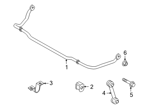 2008 Ford F-350 Super Duty Stabilizer Bar & Components - Front Diagram