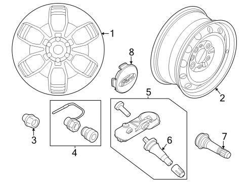 2023 Ford F-150 Lightning Wheels Diagram 3 - Thumbnail