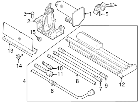 2024 Ford F-350 Super Duty LEVER - LIFTING JACK Diagram for PC3Z-17081-A