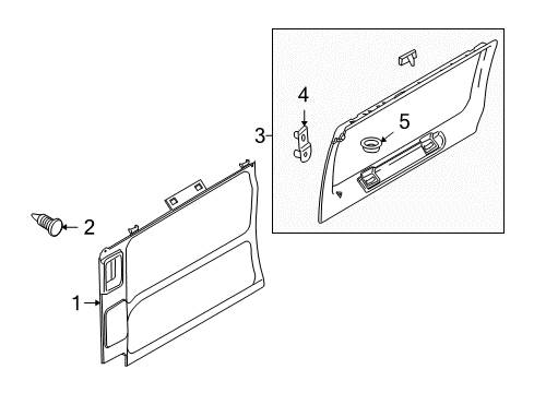 2010 Ford E-250 Interior Trim - Side Loading Door Diagram 2 - Thumbnail