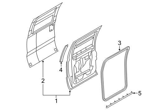 2015 Ford F-350 Super Duty Door & Components Diagram