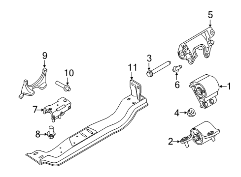 2017 Ford F-350 Super Duty Engine & Trans Mounting Diagram 2 - Thumbnail