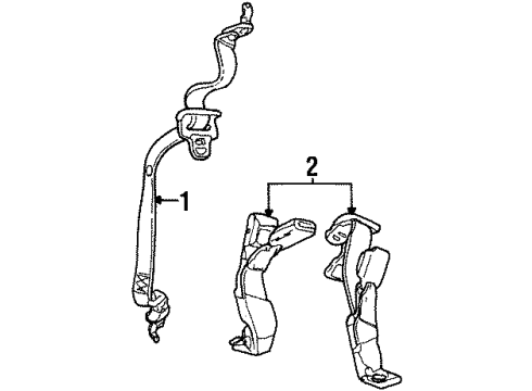 2001 Mercury Grand Marquis Seat Belt Diagram 2 - Thumbnail