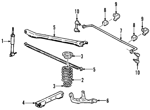 2008 Ford Mustang Spring - Rear Diagram for 5R3Z-5560-CA