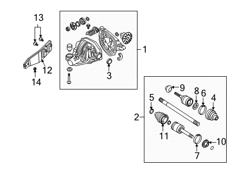 2003 Ford Expedition Carrier & Components - Rear Diagram