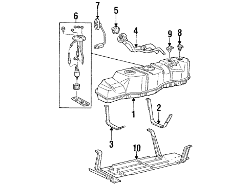 1999 Lincoln Navigator Sender And Pump Assembly Diagram for XL1Z-9H307-DC