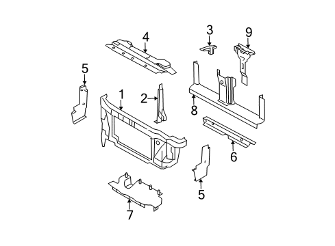 2004 Lincoln Navigator Radiator Support Diagram