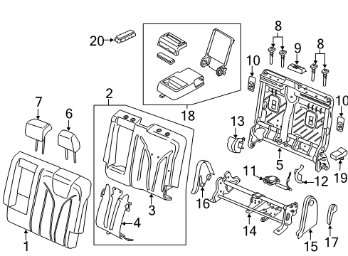 2017 Lincoln MKX Pad Assembly - Front Seat Heating Diagram for FA1Z-5864811-B