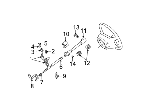 1998 Ford Explorer Gear Shift Control - AT Diagram