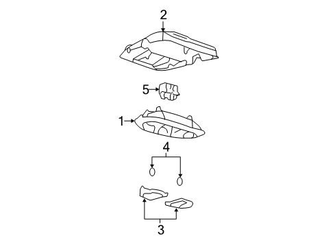 2007 Ford F-150 Console Assembly - Overhead Diagram for 7L3Z-18519A70-BC