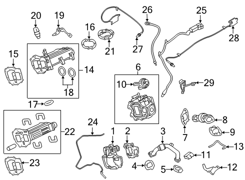 2020 Ford F-250 Super Duty Sensor - Exhaust Gas - Temperature Diagram for BC3Z-12B591-C