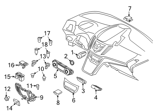 2019 Ford Escape Parking Aid Diagram 1 - Thumbnail