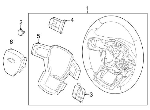 2024 Ford Expedition Steering Wheel & Trim Diagram