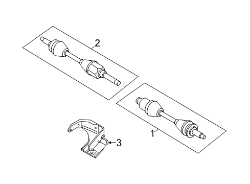 2007 Mercury Mariner Drive Axles - Front Diagram 1 - Thumbnail