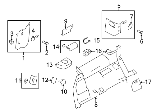 2016 Ford Flex Interior Trim - Quarter Panels Diagram 3 - Thumbnail