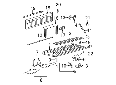 2008 Ford F-350 Super Duty Tail Gate Diagram