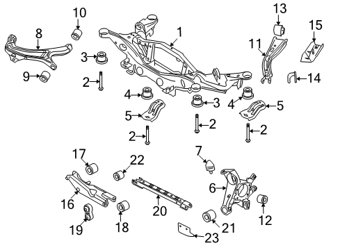 2008 Mercury Sable Rear Suspension, Control Arm Diagram 4 - Thumbnail