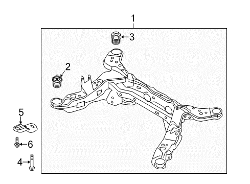 2013 Ford Flex Suspension Mounting - Rear Diagram