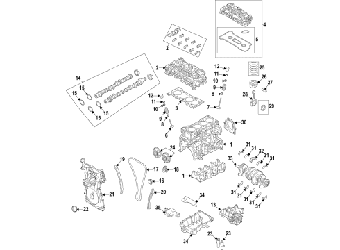 2020 Ford Ranger Cover Assembly - Cylinder Head Front Diagram for K2GZ-6019-B