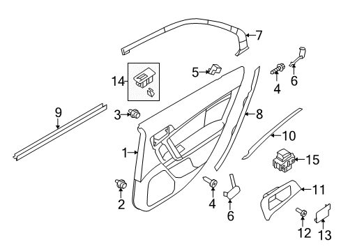 2012 Lincoln MKZ Rear Door Diagram 5 - Thumbnail