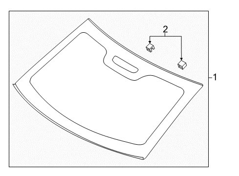 2011 Lincoln MKS Glass & Hardware - Back Glass Diagram