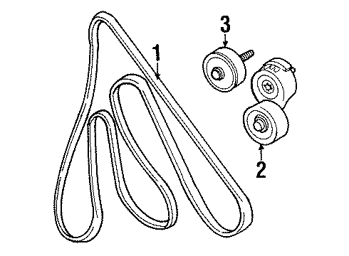 1997 Ford Windstar Belts & Pulleys Diagram