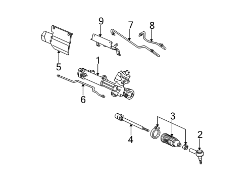 2002 Ford Taurus Gear Assembly - Steering Diagram for YF1Z-3504-DARM