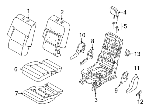 2020 Ford Police Interceptor Utility Second Row Seats Diagram 4 - Thumbnail